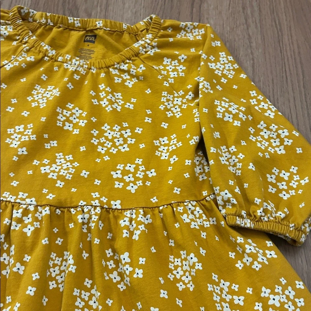 Tea Collection | mustard‎ yellow 3/4 sleeve dress 6 k7160